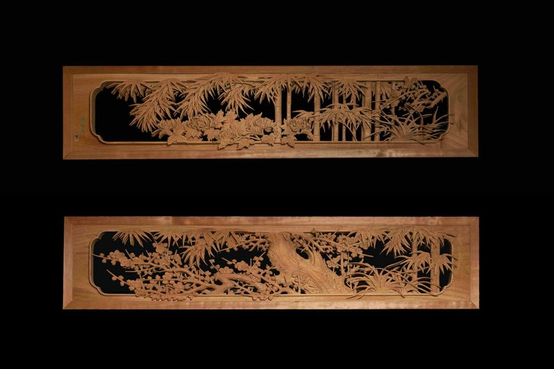 欄間（四君子）__野村清宝